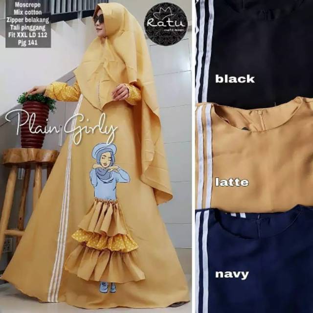 gamis syar,i plain girl