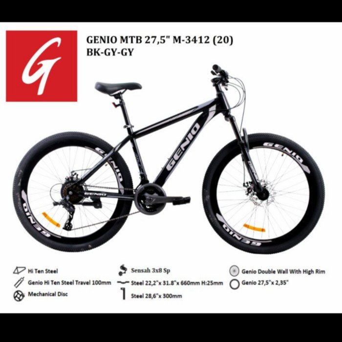 SEPEDA GUNUNG MTB 27.5 INCH GENIO M 3412