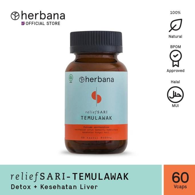 

BISA COD Herbana Relief Sari Temulawak - 60 Kapsul /OBAT HERBAL ASAM URAT/OBAT HERBAL PELANGSING/OBAT HERBAL KOLESTEROL/OBAT HERBAL DIABETES