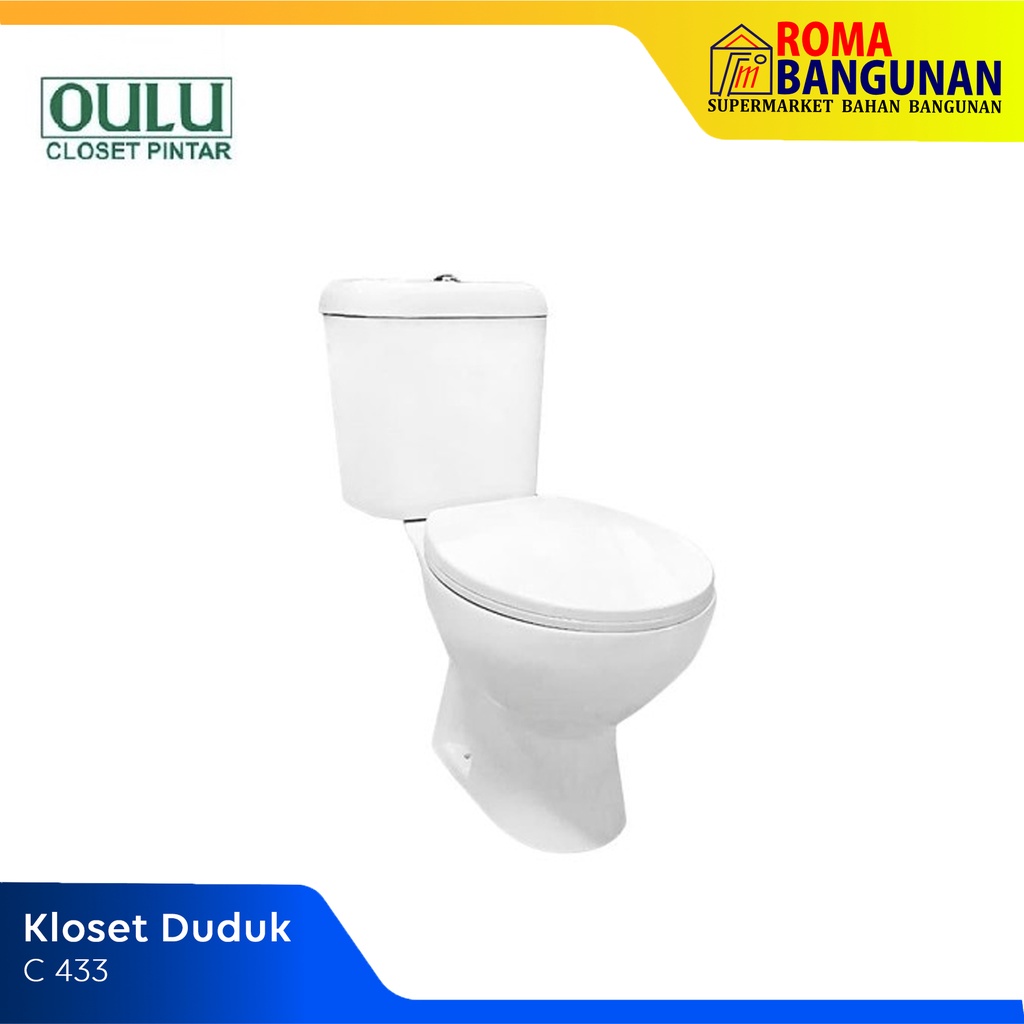 Oulu Kloset Duduk / Closet Duduk Putih White Two Pieces C433 C 433