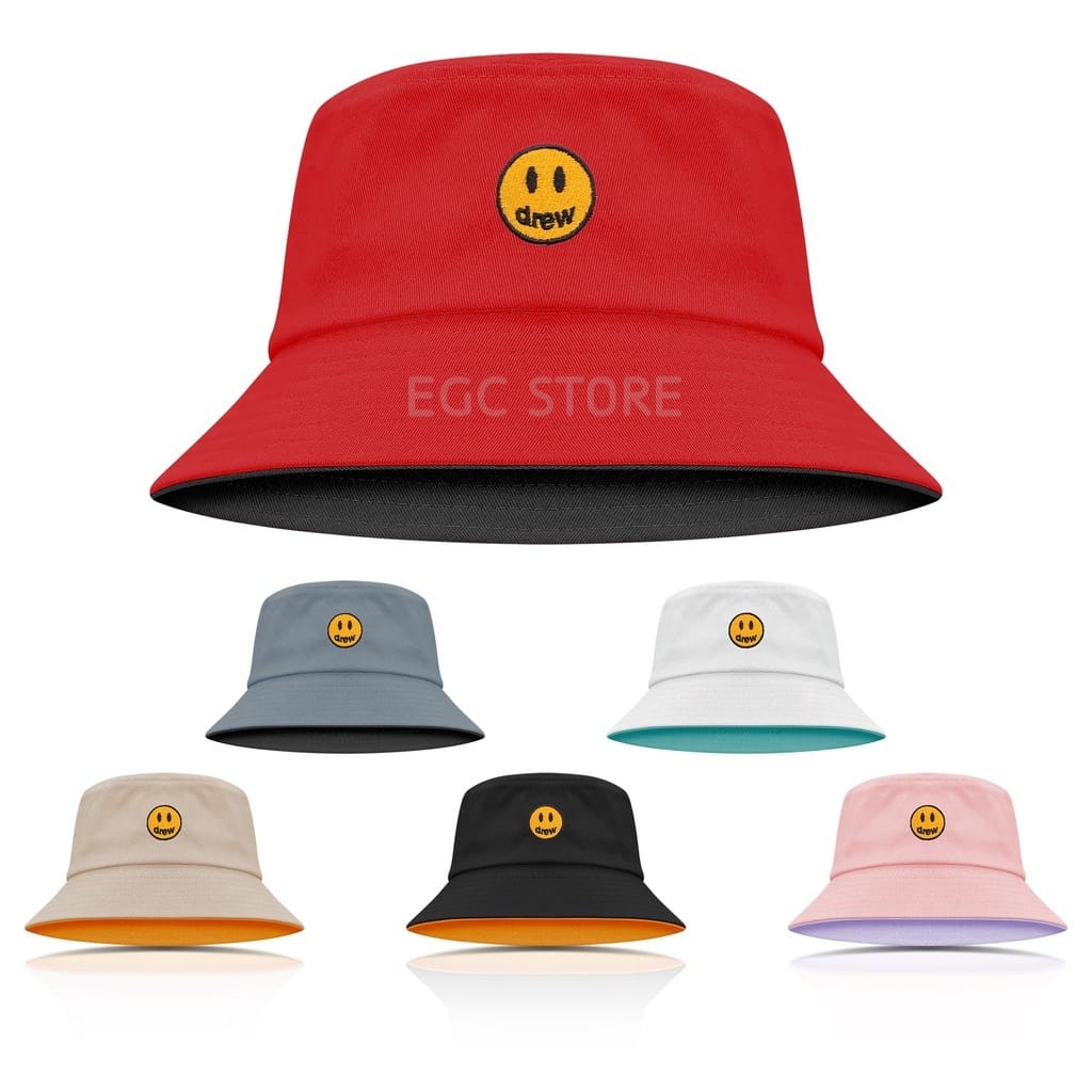 TOPI DREW SMILE / TOPI BUCKET UNISEX DREW PREMIUM - 9-753