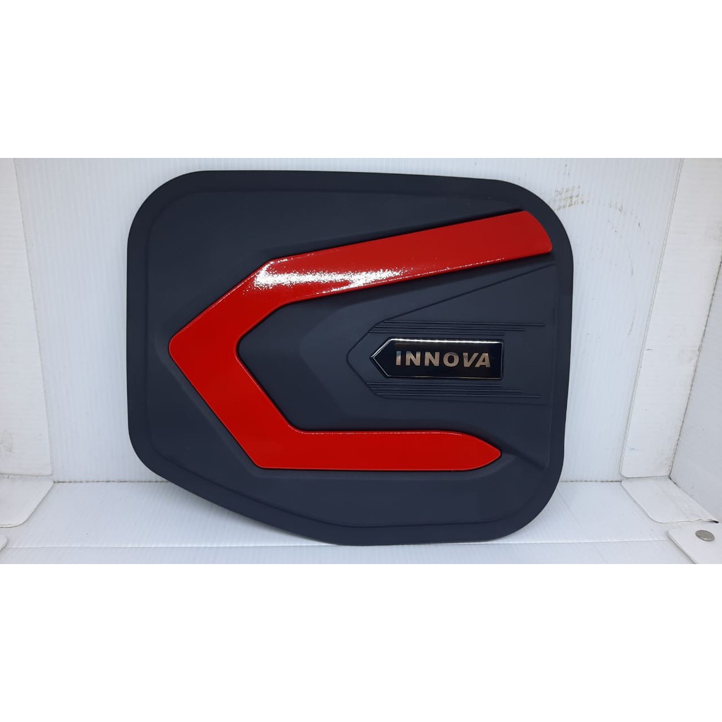 Tank Cover / Tutup Bensin Innova Hitam Dop List merah