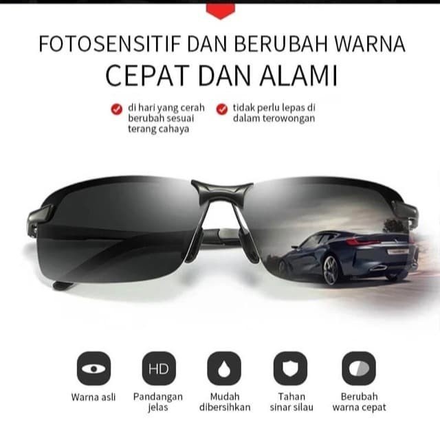 BAROKAH GAMIS FLEX FOCUS OPTICS Kacamata anti silau sinar matahari uv sunglasses