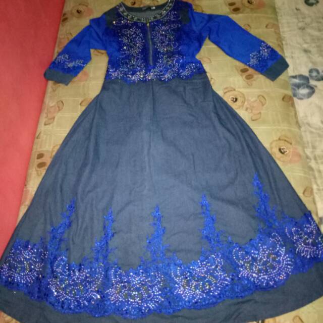 Gamis levis karet bordir
