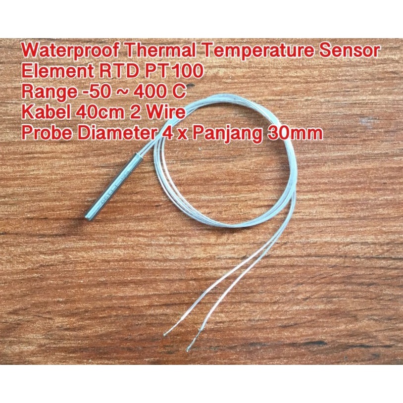 RTD PT 2 Wire 30mm Temperature Sensor WZP