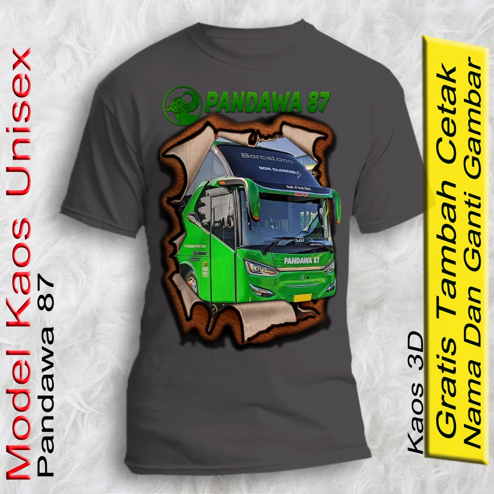 Kaos Bis Pariwisata Pandawa 87 Ukuran Anak dan Dewasa Baju Bus Wisata