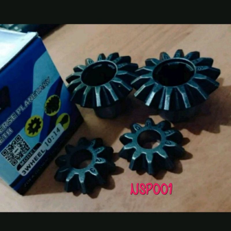 GIGI GEAR GIR PINION GARDAN MOTOR RODA TIGA 3 SET 14T DAN 10T VIAR JIALING APPKTM TOSSA HAPPY DLL