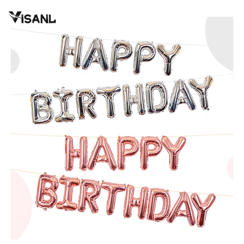 Balon Foil Happy Birthday Set / Balon Foil  Paket Huruf Ulang Tahun Letter Set
