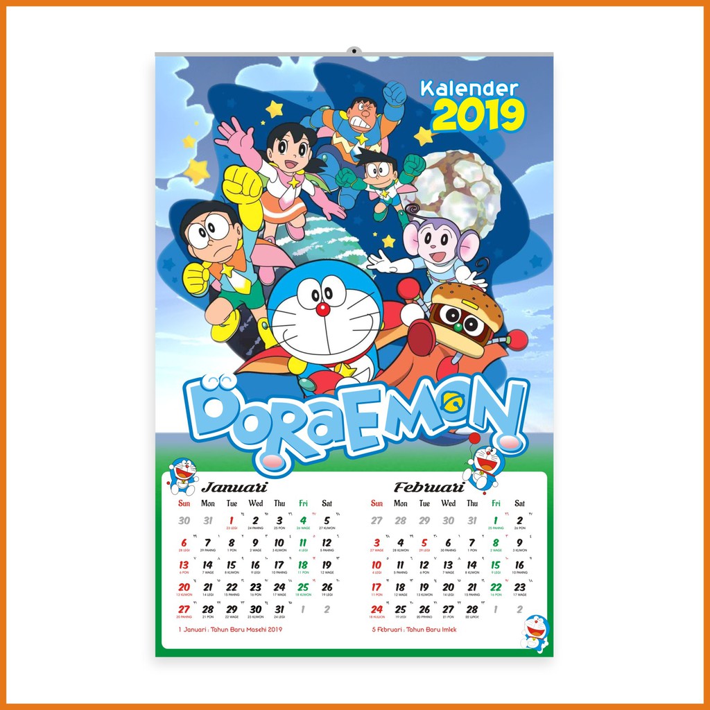  Kalender Dinding 2019 Doraemon Shopee Indonesia