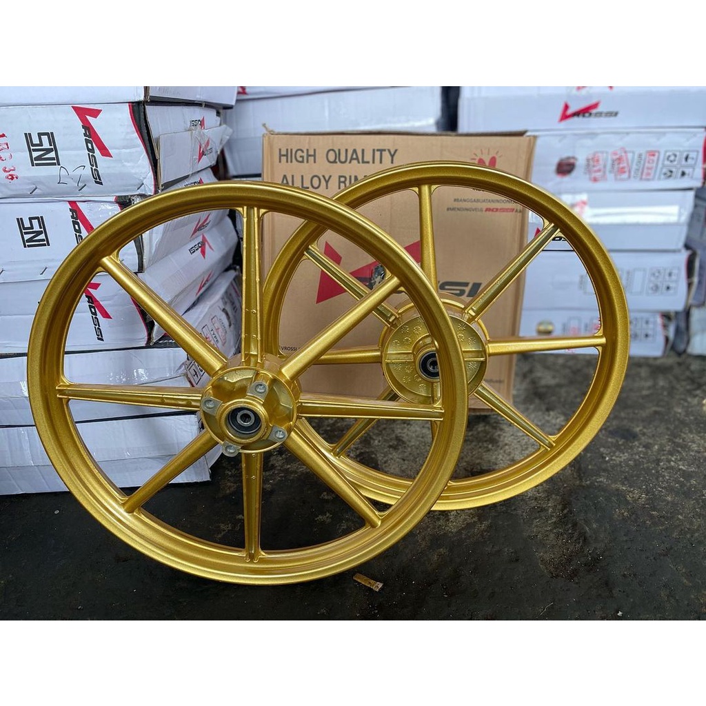 READY VELG VROSSI PALANG 8 GOLD TROMOL KECIL COCOK BUAT FIZ R F1Z R FORCE 1 VEGA JUPITER Z ORIGINAL
