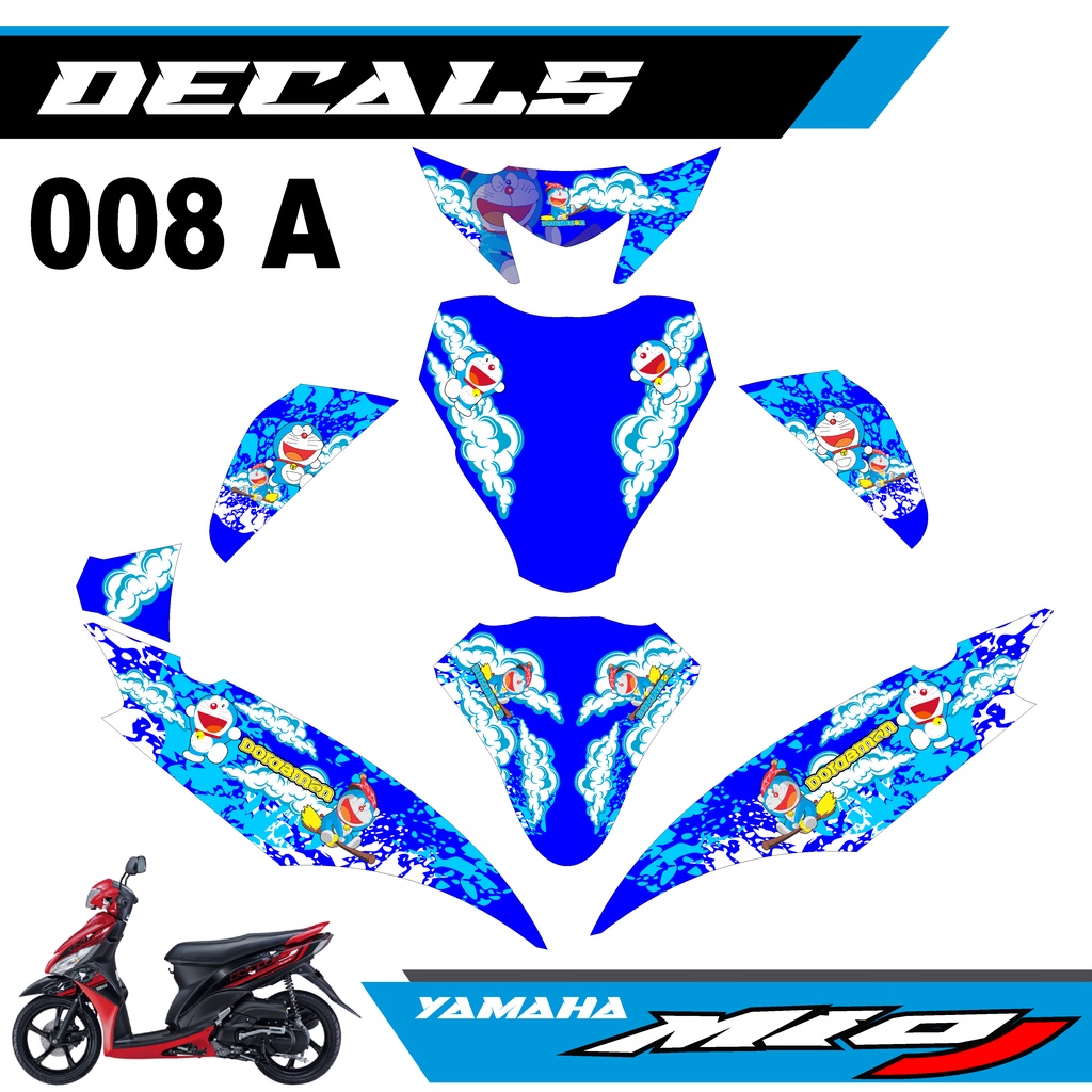 Sticker Decal - Stiker Dekal Yamaha MIO J FullBody Design DORAEMON  - 008