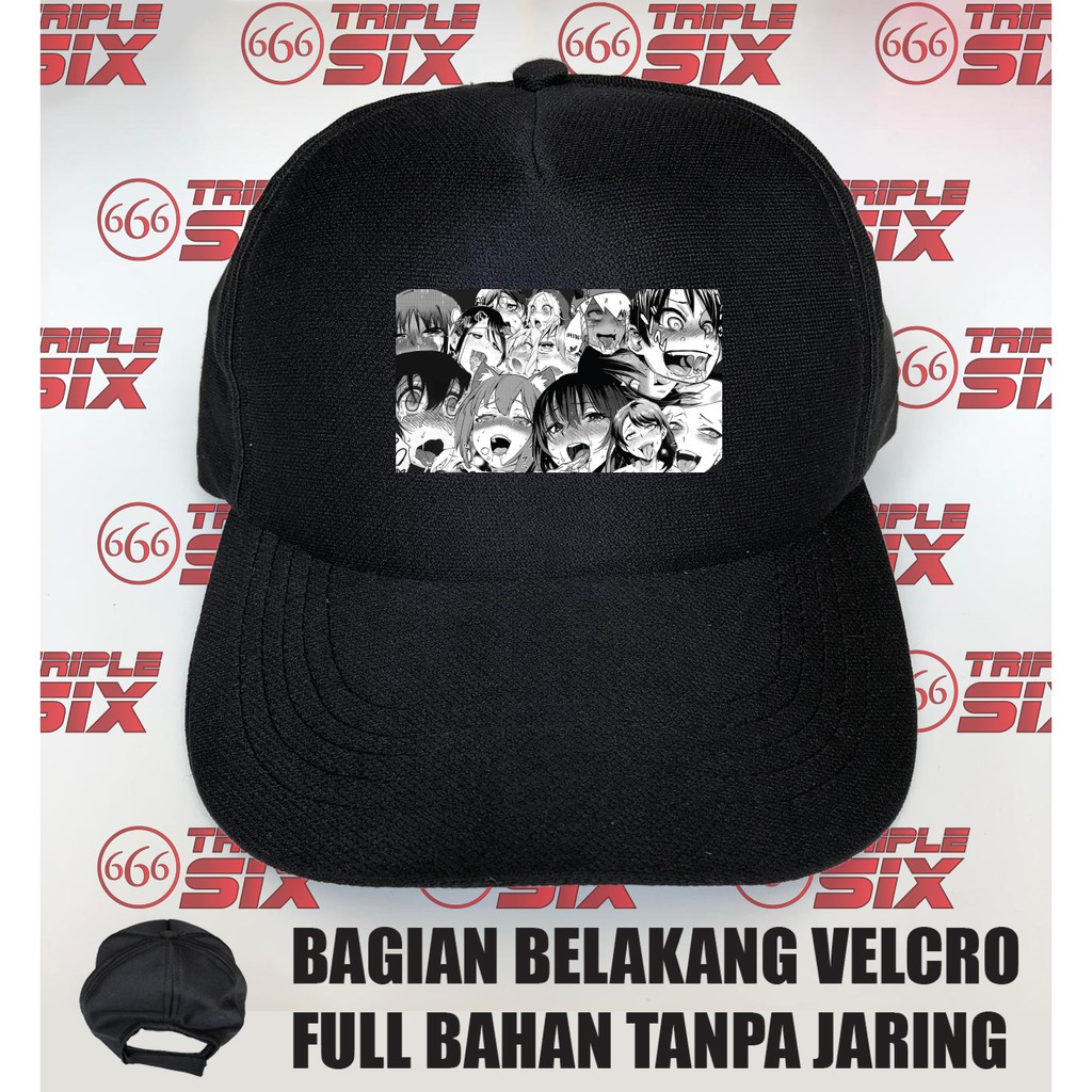 Topi Baseball Velcro Anime Ahegao Waifu