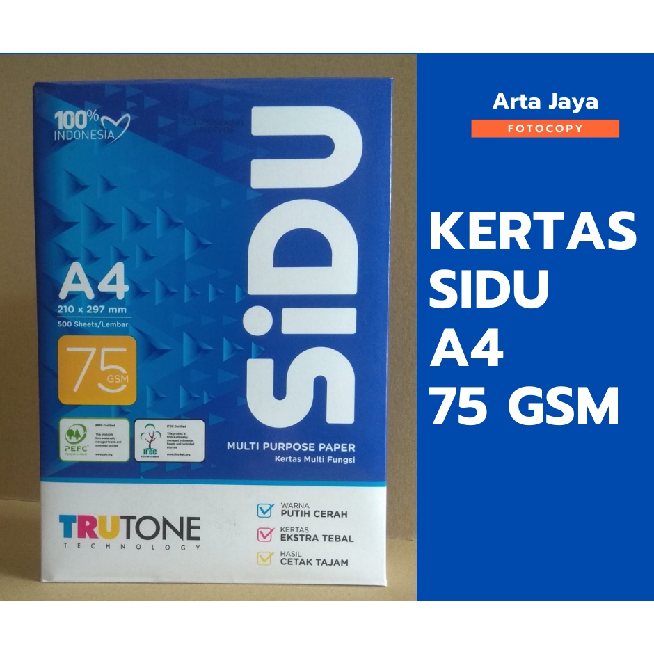 

KERTAS HVS SIDU A4 75 GSM