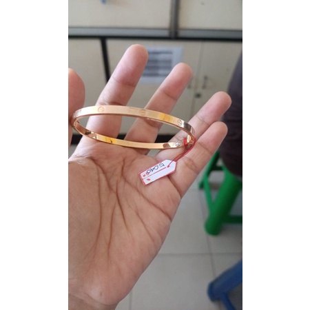 Gelang cartier emas asli