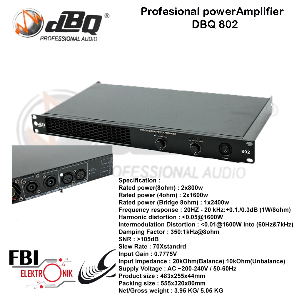 POWER AMPLIFIER DBQ 802