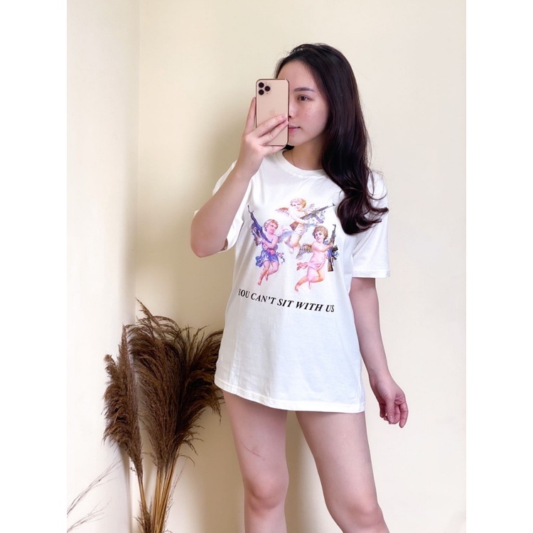Kaos Oversize Wanita Bahan Cotton Combed 30s Kaos Distro Streetstyle