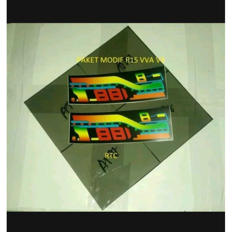 BAHAN PAKET MODIF WARNA POLARIS sunburn SPEEDOMETER R15 VVA V3 all new vixion nvl - DECAL STIKER SPI