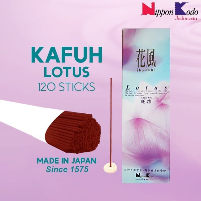 Dupa/Hio Jepang wangi aromaterapi nippon kodo Ka-fuh Lotus 120 Stick