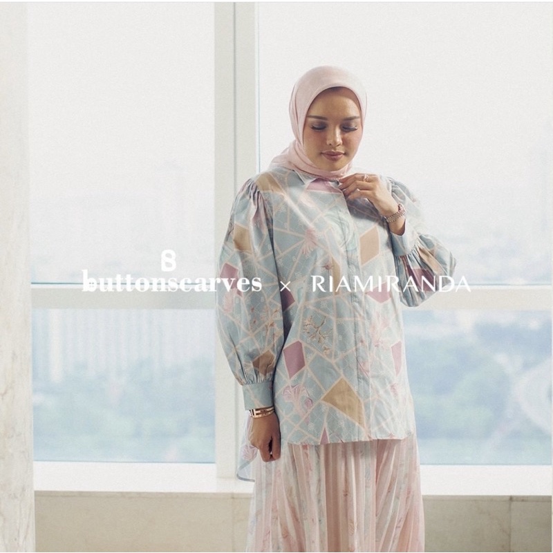 buttonscarves x RiaMiranda Astera top Jade