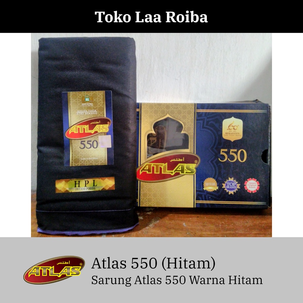 Sarung ATLAS 550 | Warna Hitam Polos
