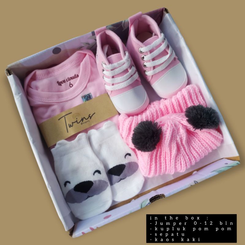 Hampers bayi/ hampers baby newbron / gift box / kado lahiran-Pink 2