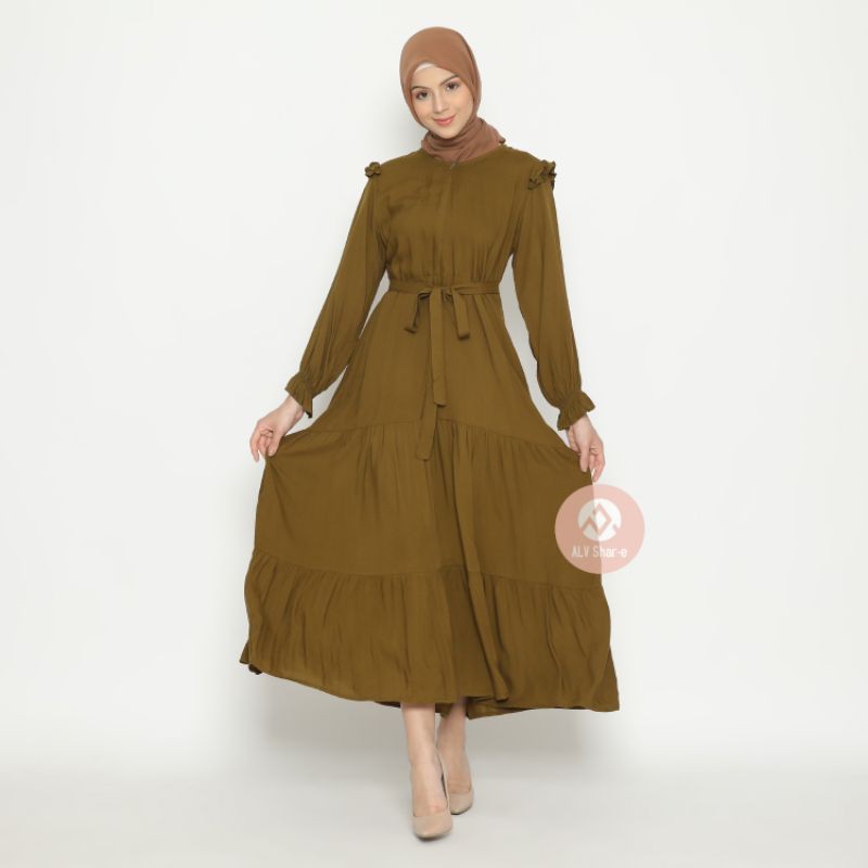 Aleena Dress - Olive Green