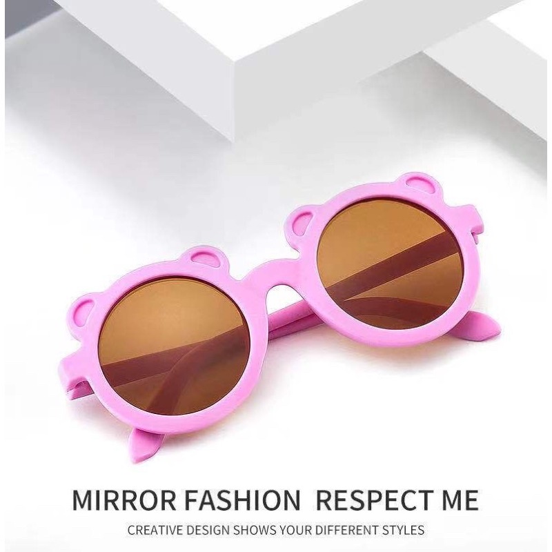 KACAMATA FASHION KACAMATA ANAK BERUANG KACAMATA ANAK UV KACAMATA ANAK IMPORT-BEAR UNGU