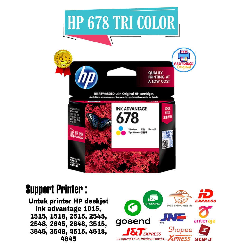 Jual TINTA HP 678 TRI COLOR ORIGINAL INK ADVANTAGE CARTRIDGE | Shopee ...