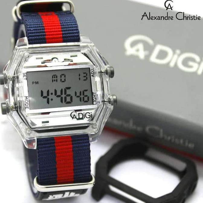 Super Jam Tangan Alexandre Christie Original Ac 9224 Ac9224 Canvas Ac Digi Sale Indonesia