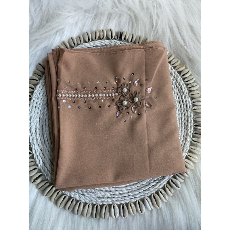 PASHMINA PAYET EDISI RAYA BAHAN DIAMOND CREP UKURAN 175x75-Coksu