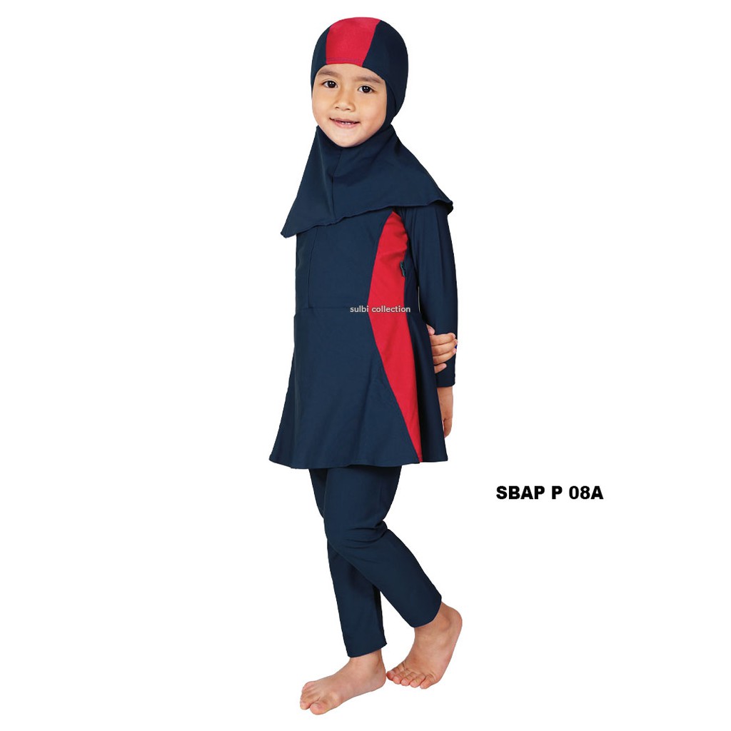 Baju Renang Muslimah Anak Perempuan Usia SD Modis Cewe Kids SBAP P SULBI