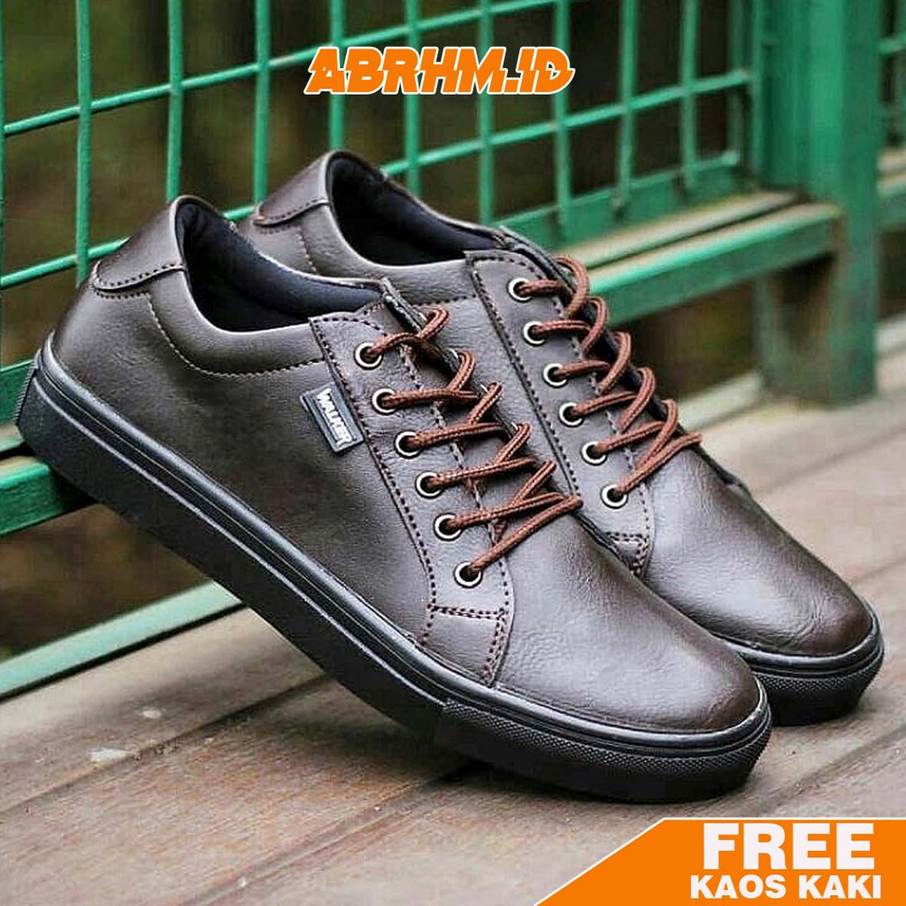 ABRHM X CHAHIL Sepatu Casual Sneakers Pria Sneaker Cowok Casual Terbaru Keren Kulit PU Ori Keren Sepatu Kasual Kerja Kuliah Gaya Santai Keren Kekinian Original Murah Terlaris