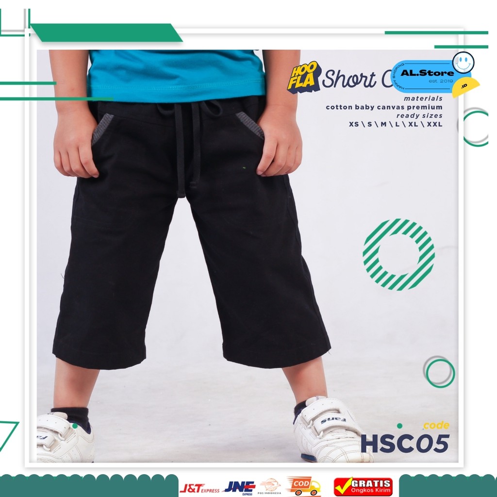 Celana Cargo Anak Pendek Celana Anak Cargo Pendek Celana Pendek Cargo - Hitam