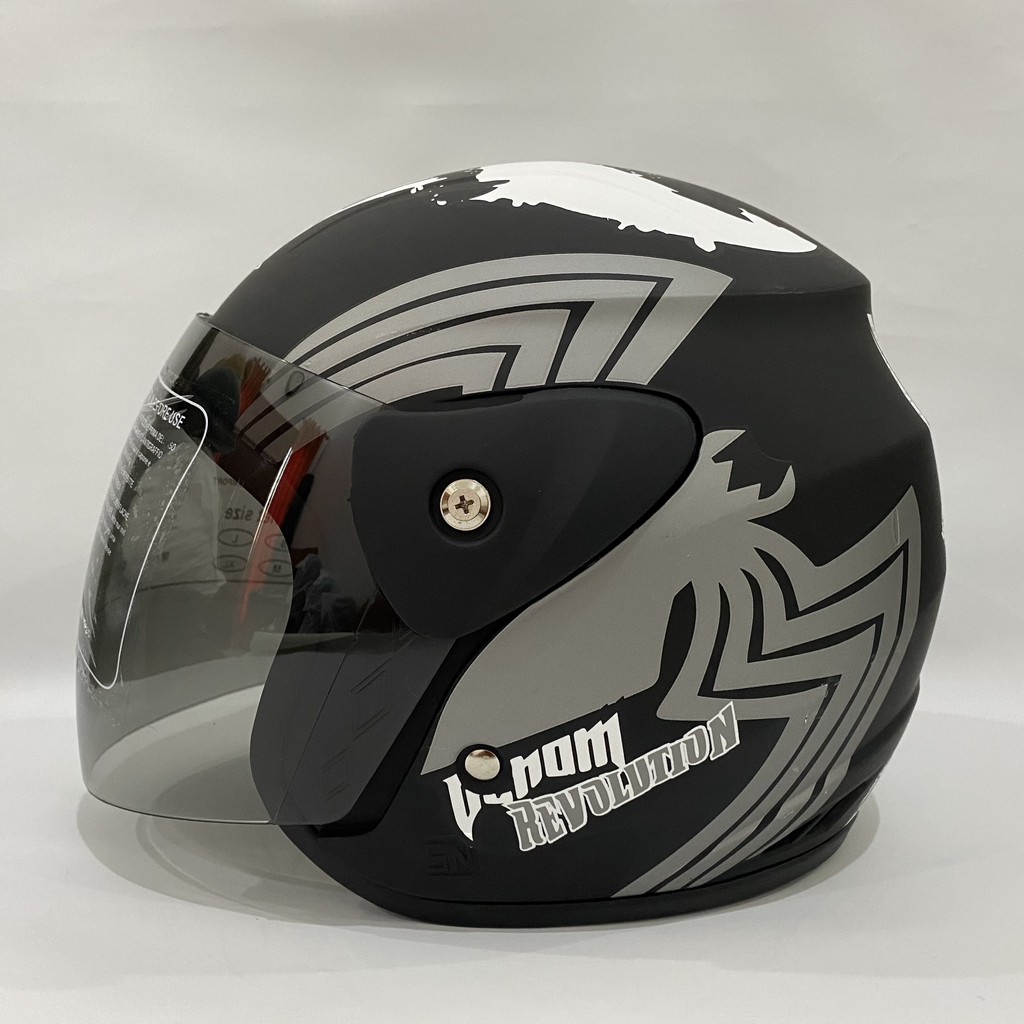 Helm Evo Venom Abu-abu Helem Helmet SNI Dewasa - bukan KYT NHK GM INK
