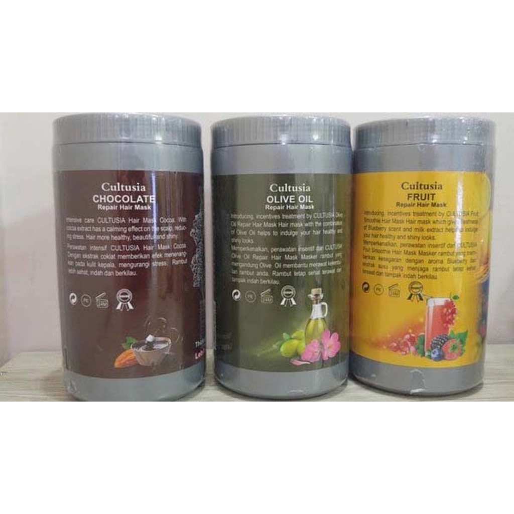 CULTUSIA Repair Hair Mask | Masker Rambut Rusak 500GR | 1000GR | 500m_Lynn Design