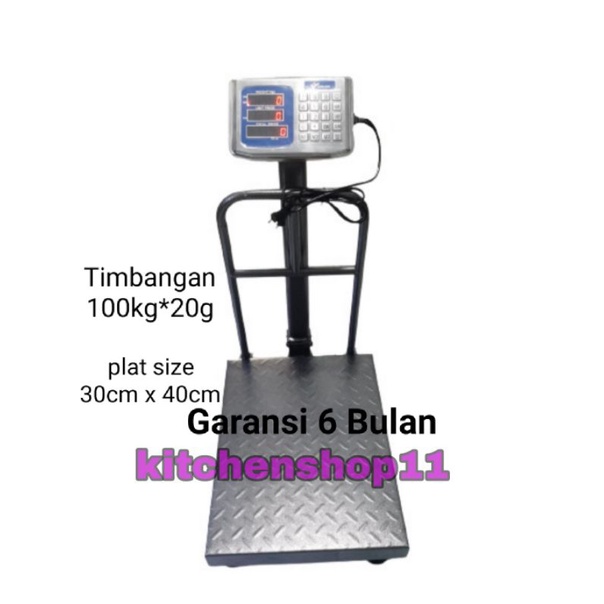 timbangan digital duduk 100 kg PAGAR merk DAIJIN / timbangan lantai barang ekspedisi 100 kg * 20 gr / timbangan beras terigu 100kg