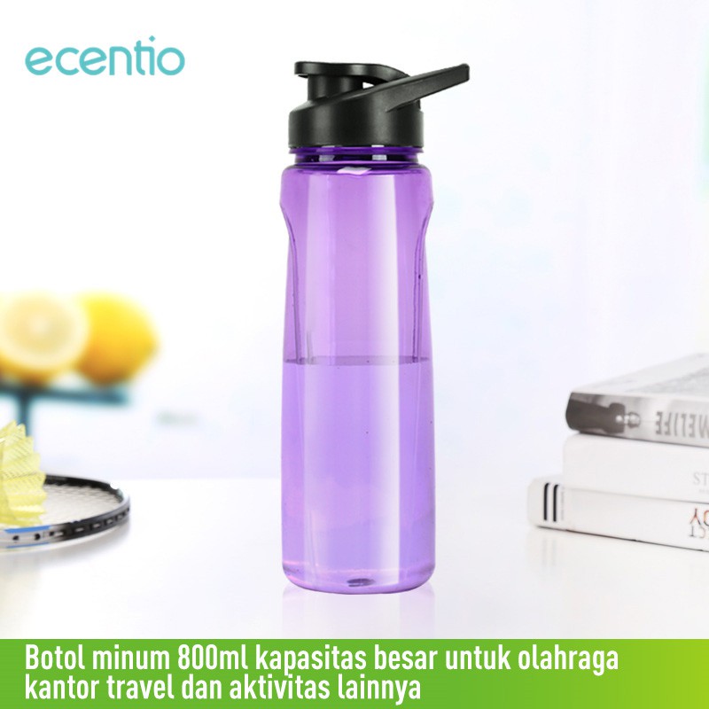 

Ecentio Botol minum 800ml untuk olahraga kantor travel dan aktivitas lainnya sporty botol