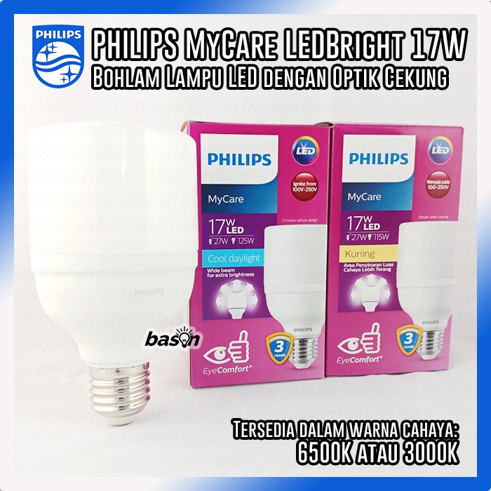 PHILIPS MyCare LED Bright 17W E27 - Bohlam Lampu LED optik cekung