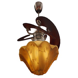 MT.Edma 56in BELLE EPOQUE Kipas Plafon (Matte Mahogany) + Lampu Hias &amp; Remote Control