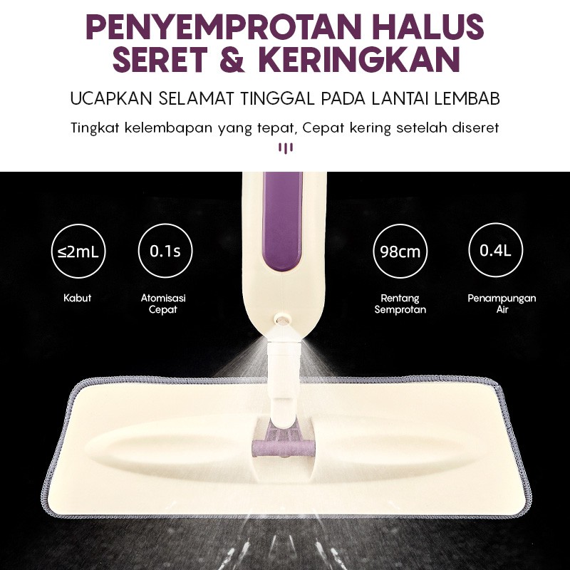 Alat Pel Lantai Semprot Spray Mop Water Pembersih Lantai Ruangan Peralatan Rumah Tangga Import - TB-6 - Comfort Homes