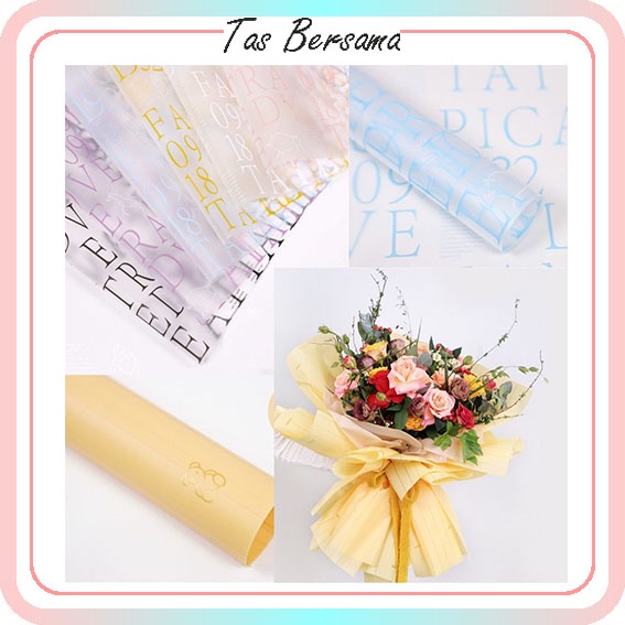 tas bersama Flower Wrapping Paper Dua Warna Bi Color Kertas Buket Bunga Florist Cellophane (KB6096-102)