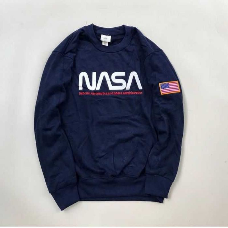 {PROMO COD} HOODIE HERON PRESTON CREWNECK NASA LOGO BASIC BENDERA AMERIKA