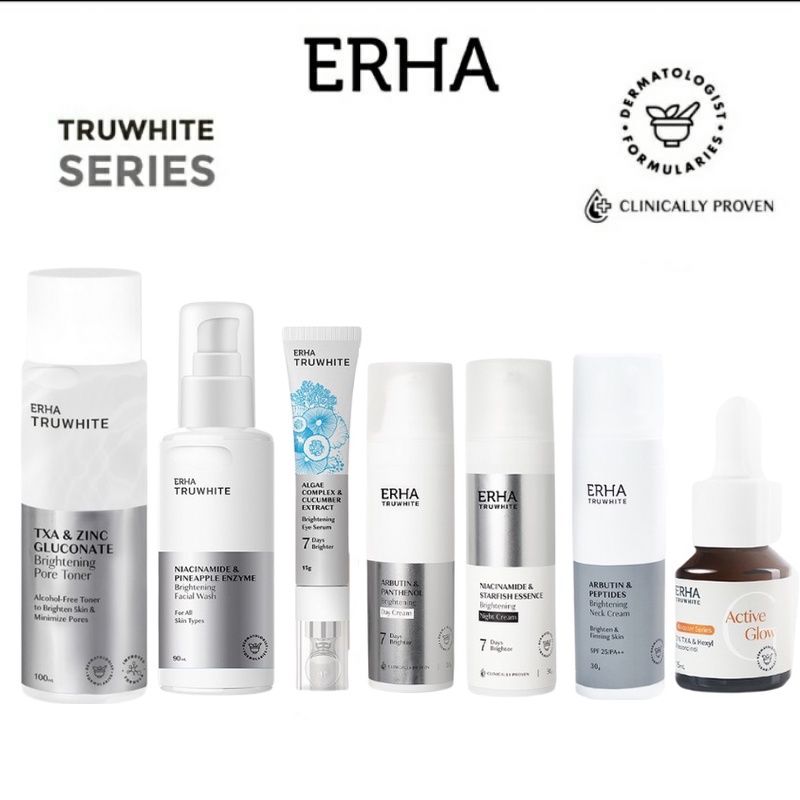 ERHA Truwhite Series : Neck Cream / Toner / Facial Wash / Night Cream /Day Cream / Face Serum - JB