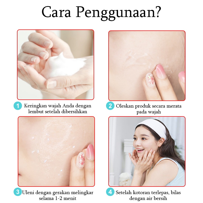 Scrub Wajah Lulur tubuh Face Peel Scrub Facial Muka Scrub Scrub   Peel Wajah 120g Facial Glowing Blackhead Cleanser Pengelupasan Wajah Pelembab Pemutih Mencerahkan Kulit