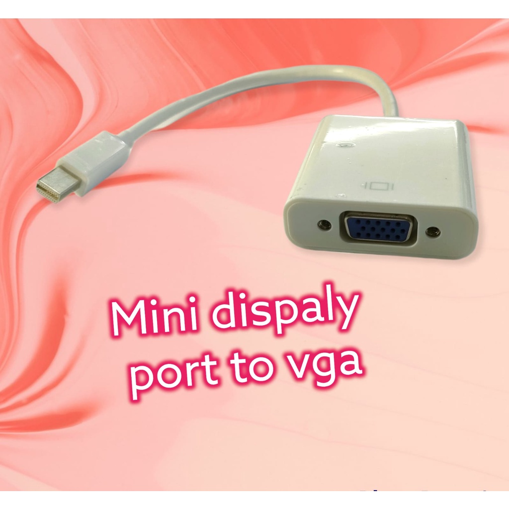 Mini DisplayPort / Thunderbolt Male to VGA Female Adapter Macbook