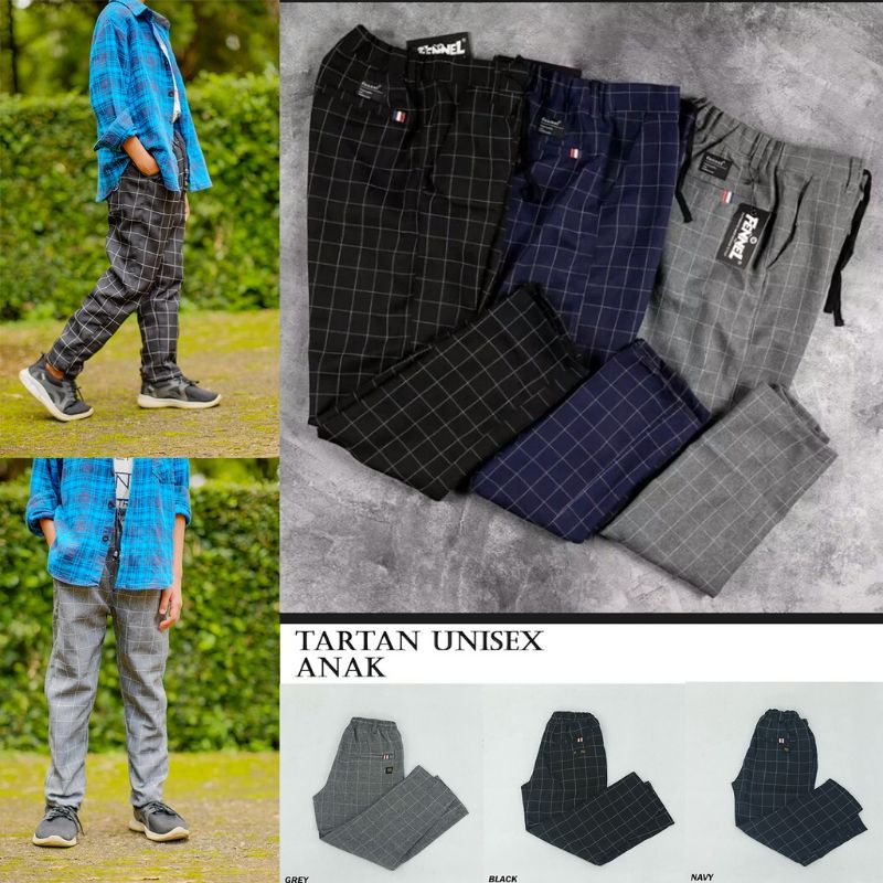 (COD) TERLARIS celana panjang anak TARTAN KIDZ premium usia 1