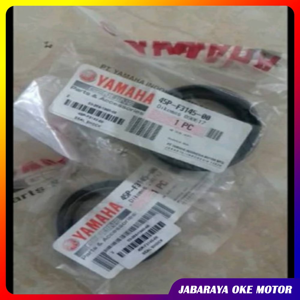 SEAL SHOCK DEPAN YAMAHA BYSON FI ORIGINAL YAMAHA DAN 4 BOTOL OLI SHOCK