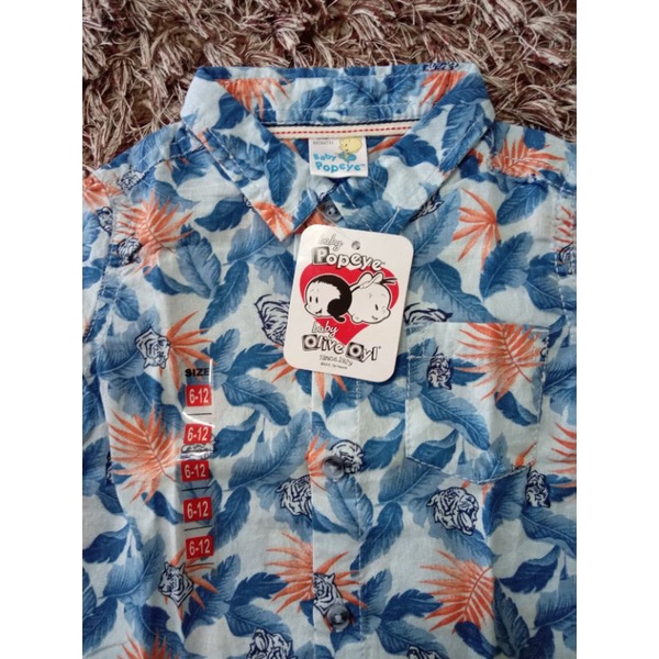 kemeja popeye ori/kemeja branded/kemeja popeye 6 bulan/kemeja popeye 1 tahun/kemeja popeye original/