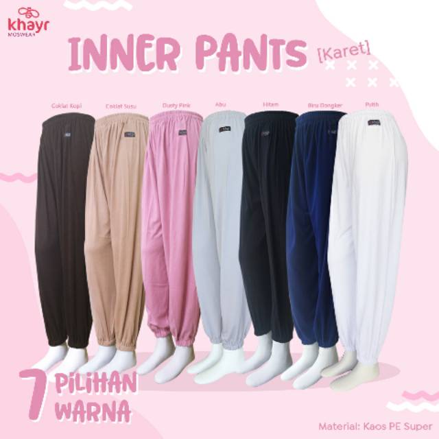 Inner Pants KARET celana inner gamis By Khayr Moswear