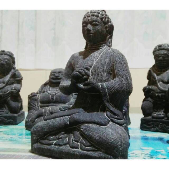 PATUNG BUDHA 12CM BAHAN BATU
